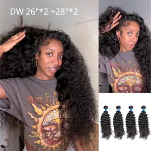 [LIVE-ONLY] Ashine Deep Wave 12-30 inches Salon Quality Brazilian Virgin Bundles 100% Human Hair Summer Deep Wave Wigs Natural Color with Closure Wavy