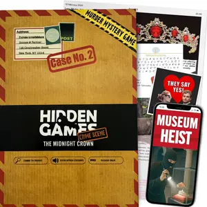 Hidden Game Mystery Room Midnight Crown Exciting Cold Case Theft Mysterious Robbery Detective Puzzle High-Quality Reusable Case Files