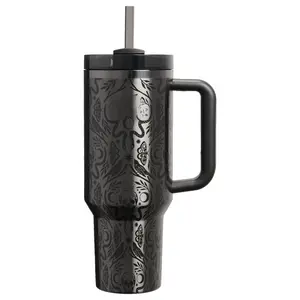 [Limited Edition] Deadly Damask 40 oz Tumbler - Halloween Quencher H2.0 Tumbler, Dupe Version