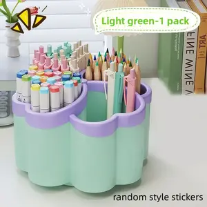 360° Rotating Makeup Storage Box, 4-Compartment Organizer, Durable PP Plastic, Space-Saving, Available in and