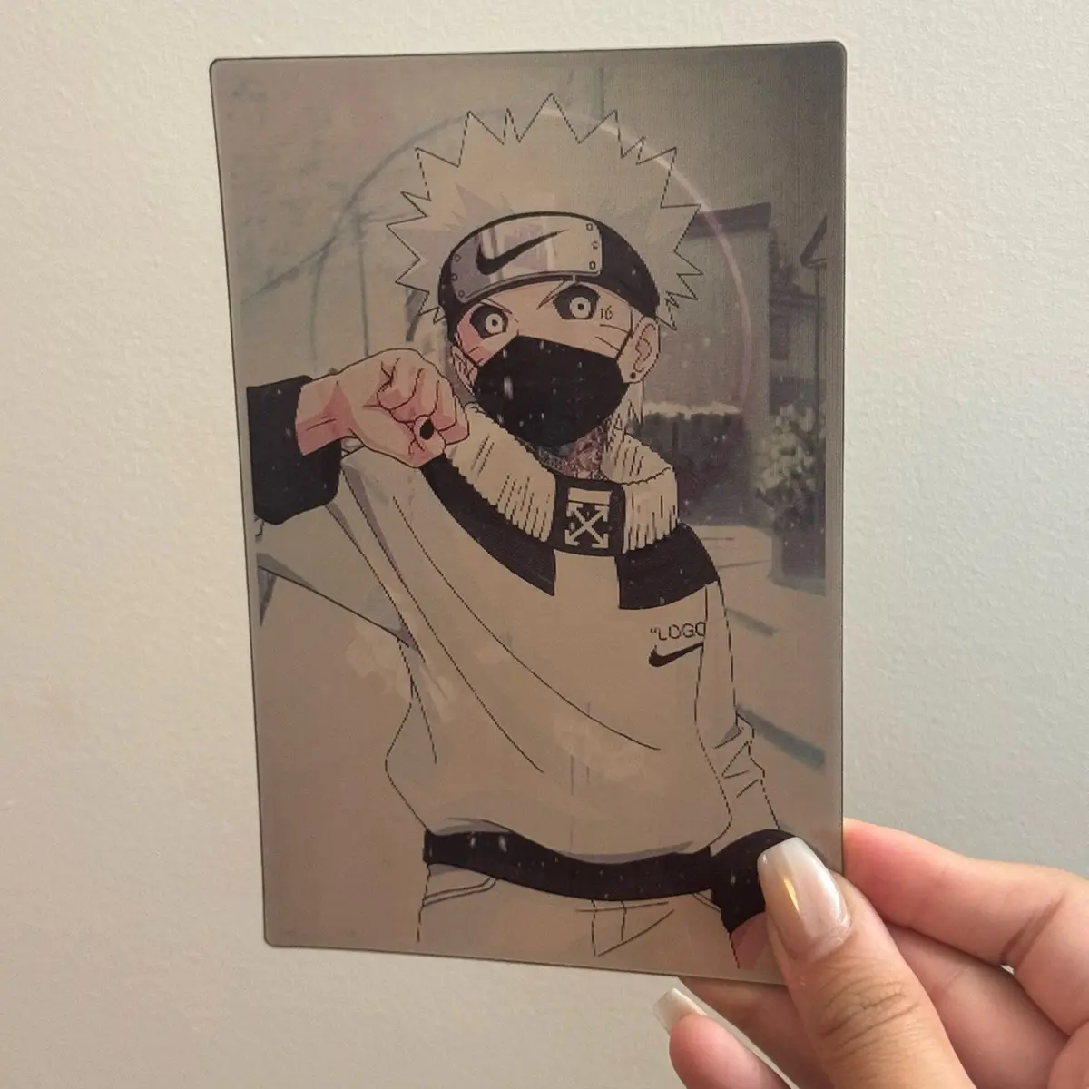 Naruto & Kakashi & Itachi 3D Anime Lenticular Motion Sticker Car Peeker  4”X6”