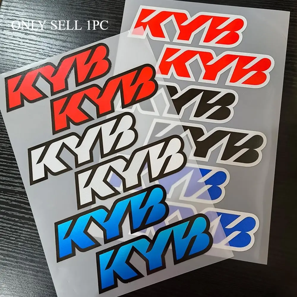 1SET Cool Performance Tuning KYB Brand Sticker, Car Decal For Cars, Stationery, Bags Multi-Color KYB Letter Logo Decor In Daily Use Shows Love For Performance Tuning Brand Style In Details Injects Hardcore Sporty Soul Into Items Car Stickers