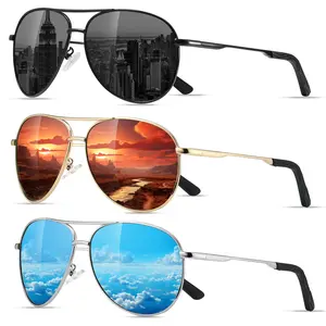 【Black Friday】Eiuizah Polarized Aviator Sunglasses for Women&Men, Classic SunGlasses for Driving, Fishing, with UV Protection