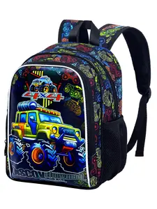Toddler Backpack for Boys, 13" Car Kids Bookbag, Cute Animal Preschool Kindergarten Schoolbag