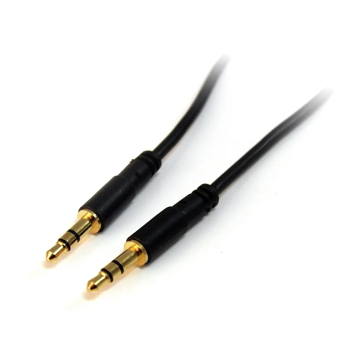 StarTech 3' Slim 3.5mm Male Mini-Jack Stereo Audio Cable, 28 AWG - for MP3 Players, Headphones, Portable Devices, Reliable Audio Connection, 28 Awg Wire