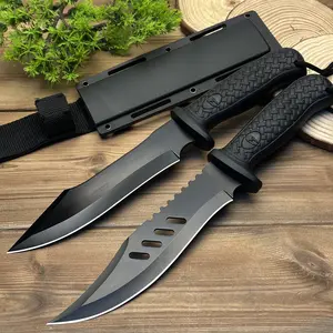 Multi-functional straight knife for camping and hiking, portable and practical tool for outdoor camping