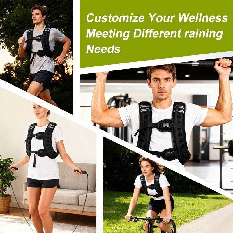 12LB Black Adjustable Weight Vest, Gym & Running Great Workout Companion for Men & Women, Good for Fitness