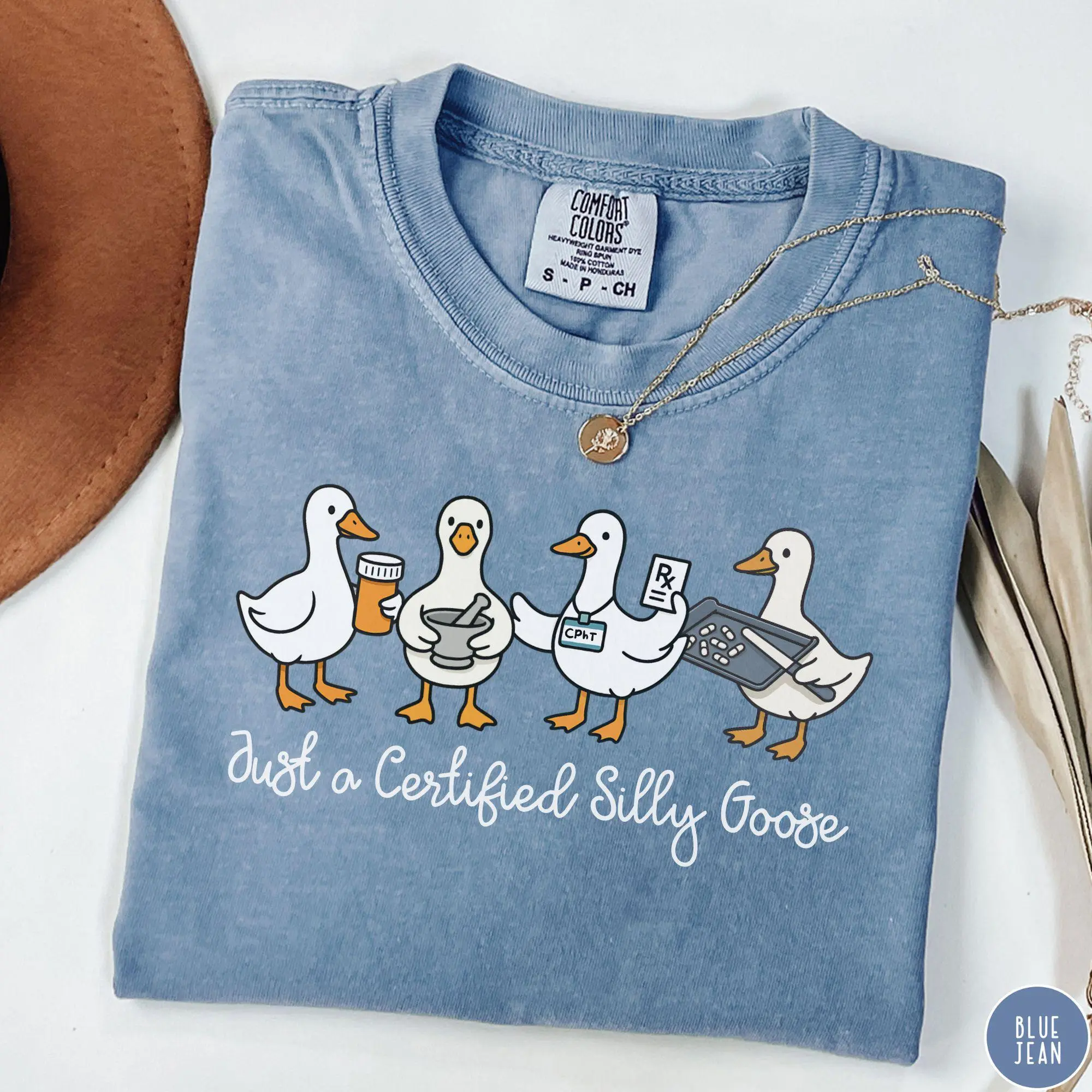 Certified Silly Goose CPhT shirt, pharmacy technician staff tee, pharmacy student shirt, pharmacy squad