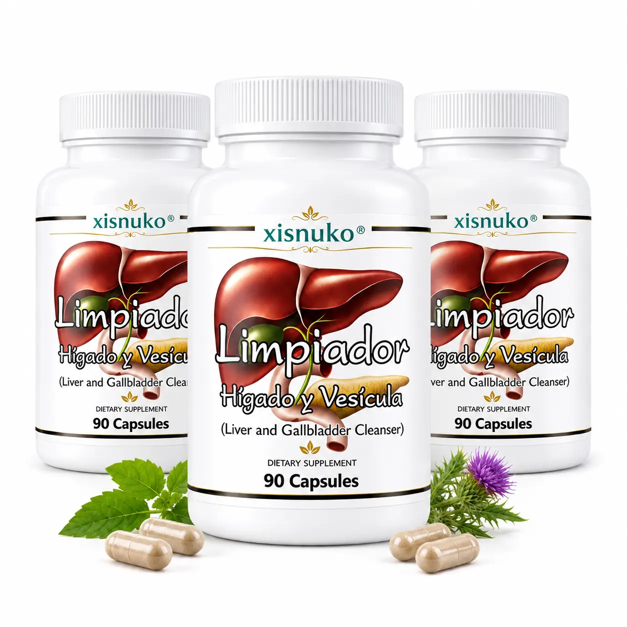 Limpiador Hígado y Vesícula, Boldo & Milk Thistle Extract, Dietary Supplement, 90 Capsules, Perfect for Fatty Diet & Irregular Lifestyle gado f Fitness Natural