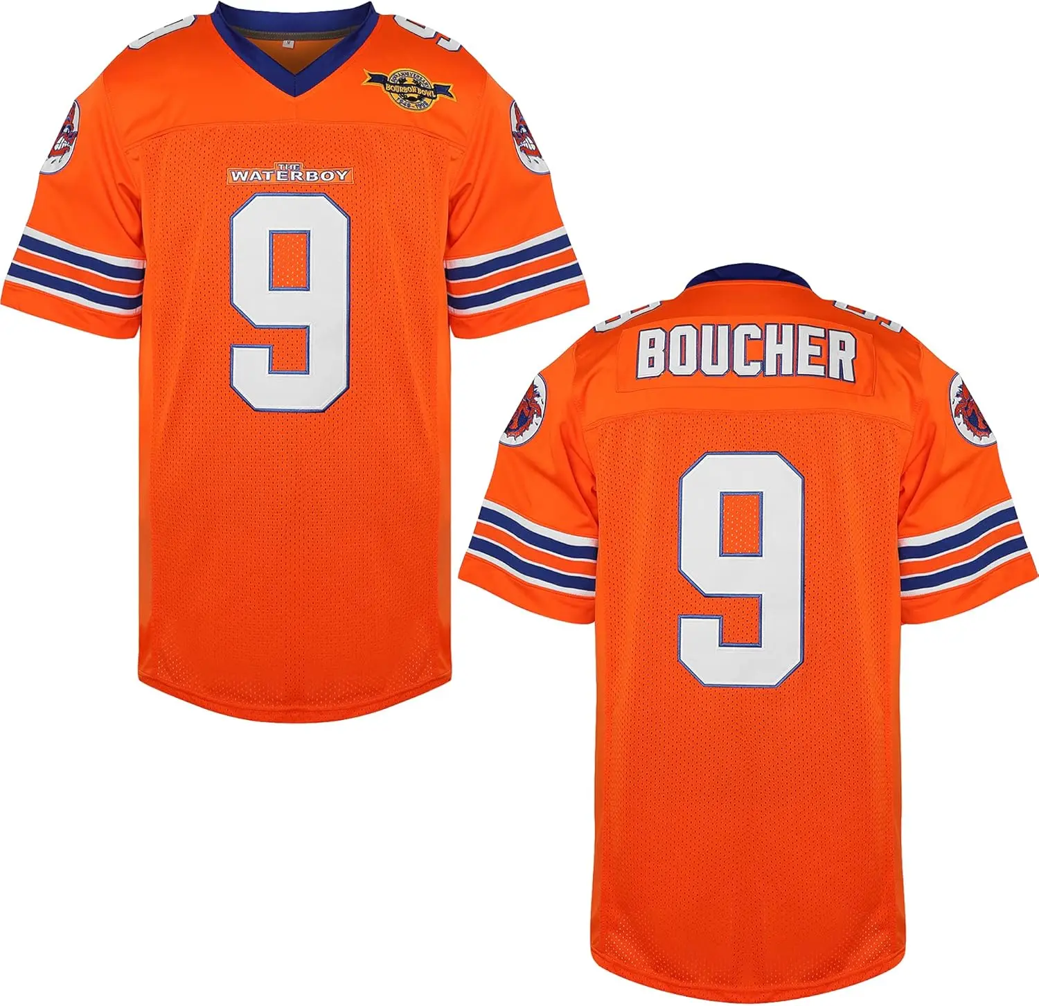 The Waterboy Football Jersey #9 Bobby Boucher 50th Anniversary Mud Dogs Bourbon Bowl Movie Football Jerseys for Men