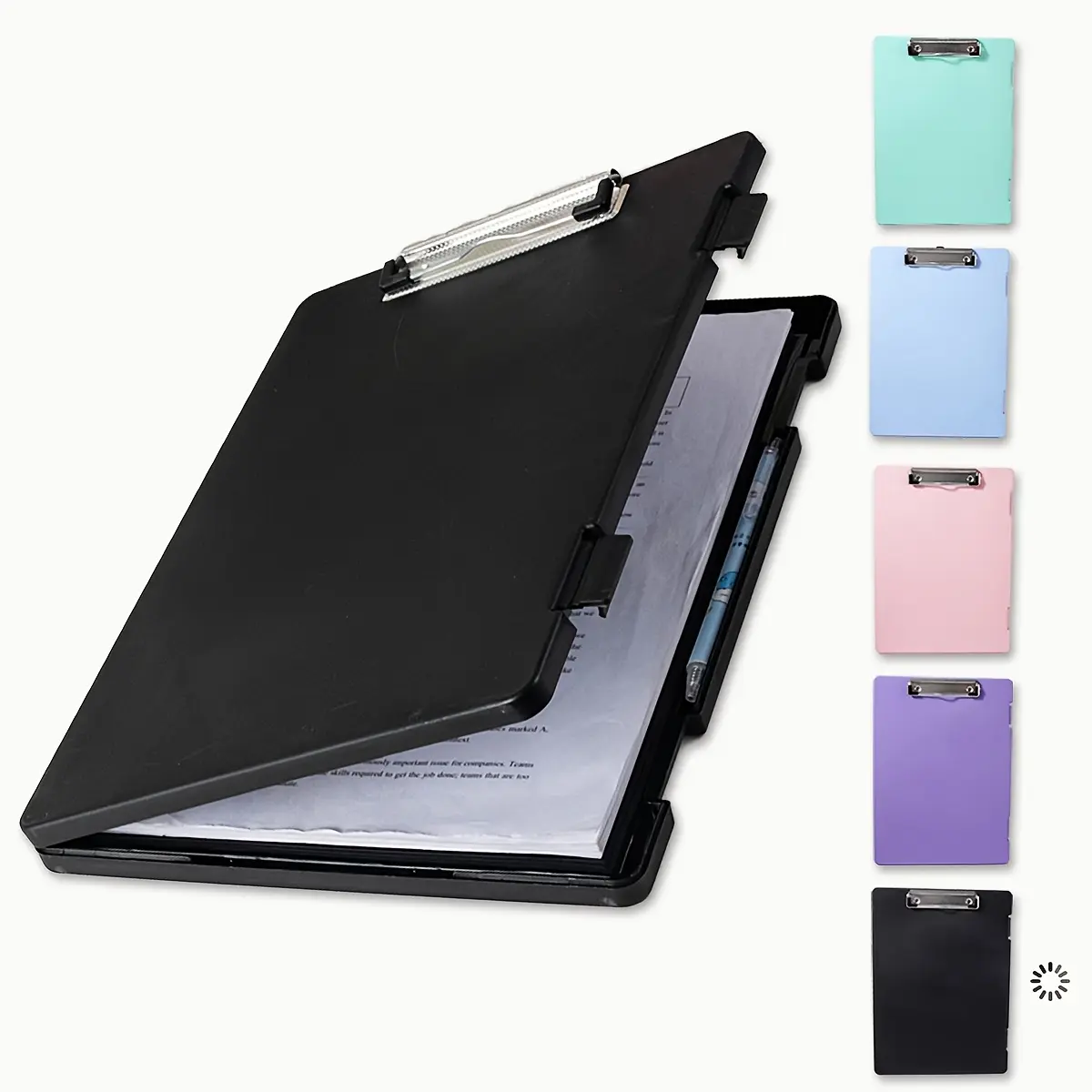 1-Pc Anti-Fingerprint File Storage Box - 1 Folder with Built-In Pen Slot, Writing Board - Campus Learning Writing Organizer for School, Office Test Papers & Documents