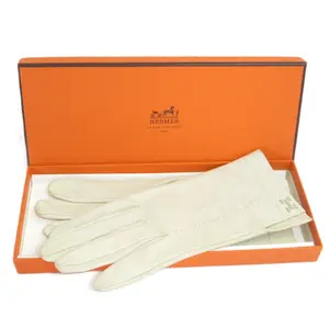 Pre-owned HERMÈS Lambskin Small Leather Goods Hermes Gloves