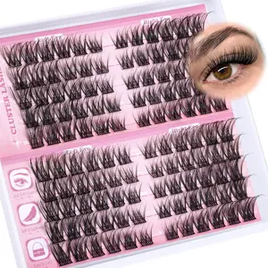 11-16mm Wispy Individual False Eyelash Kit, 1 Set Natural Curl Self Grafting Diy Segmented Eyelash, Makeup, Cosmetic False Lashes, Diy Eyelash Extensions