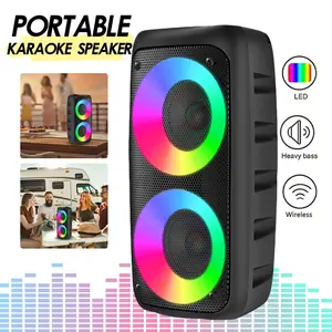 Portable Outdoor Wireless Bluetooth Speaker High-Volume  Player Adult Portable Sound System with TF Card Support TWS USB AUX Type-C Charging PA System Singing  Speaker Ideal for Parties, Discos, Indoor Dance Music, Outdoor Camping Audio Karaoke btspeaker
