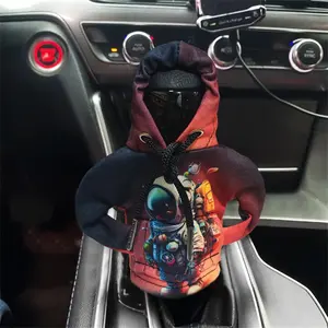 Jdm Car Interior Gear Shift Knob Cover, Shift Lever Cover, Automatic Shift Knob, Cartoon Astronaut Design Dustproof Protector, Small Sweatshirt Style Accessory for Cars, Automotive Car Accessories