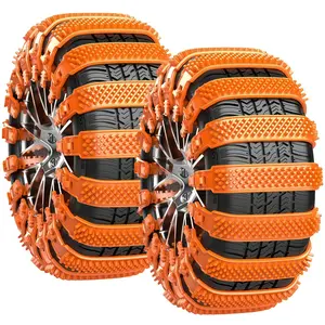 10 Pack Tire Snow Chains Anti-skid for Winter, Universal for Car SUV Pickup Truck Tire Width 165-275mm, Reusable Winter Safety Chains for Snow Ice Mud