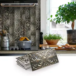 Foam Wall Tile Stickers (16/32/64 Sheets), Self Adhesive Tiles, Removable Pet Tiles for Bathroom Waterproof Decor, Home Decoration Wallpaper, 4x8 Inches, Kitchen Bathroom Decoration