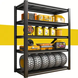 5-Tier Heavy Duty Boltless Metal Garage Storage Rack 39W x 18D x 63H 3000lb Capacity Adjustable Shelves Easy Assembly Household Organiser for Garages & Warehouses