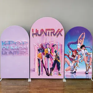 Galaxy Hunters Arch Backdrop Cover for Anime Themed Birthday Party