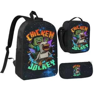 Chicken Jockey 67 Emoji Stickers Backpack Ideal for Students Professionals & Travelers Perfect for School Work or Leisure