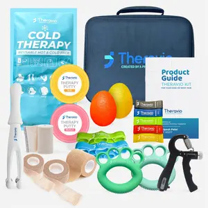 Theravio Hand Therapy Kit created by licensed Physical Therapist with Grip Strengthener, Forearm Strength Trainer, Best Tools Occupation Therapy