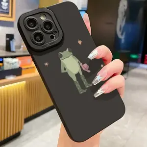 Trendy Frog Prince Design Phone Case, Protective Shockproof Full Protection Cover for iPhone Models 11-16 Series, Ideal Gift for Boyfriend/girlfriend, Casing Accessories, Protective Cellphone Casing
