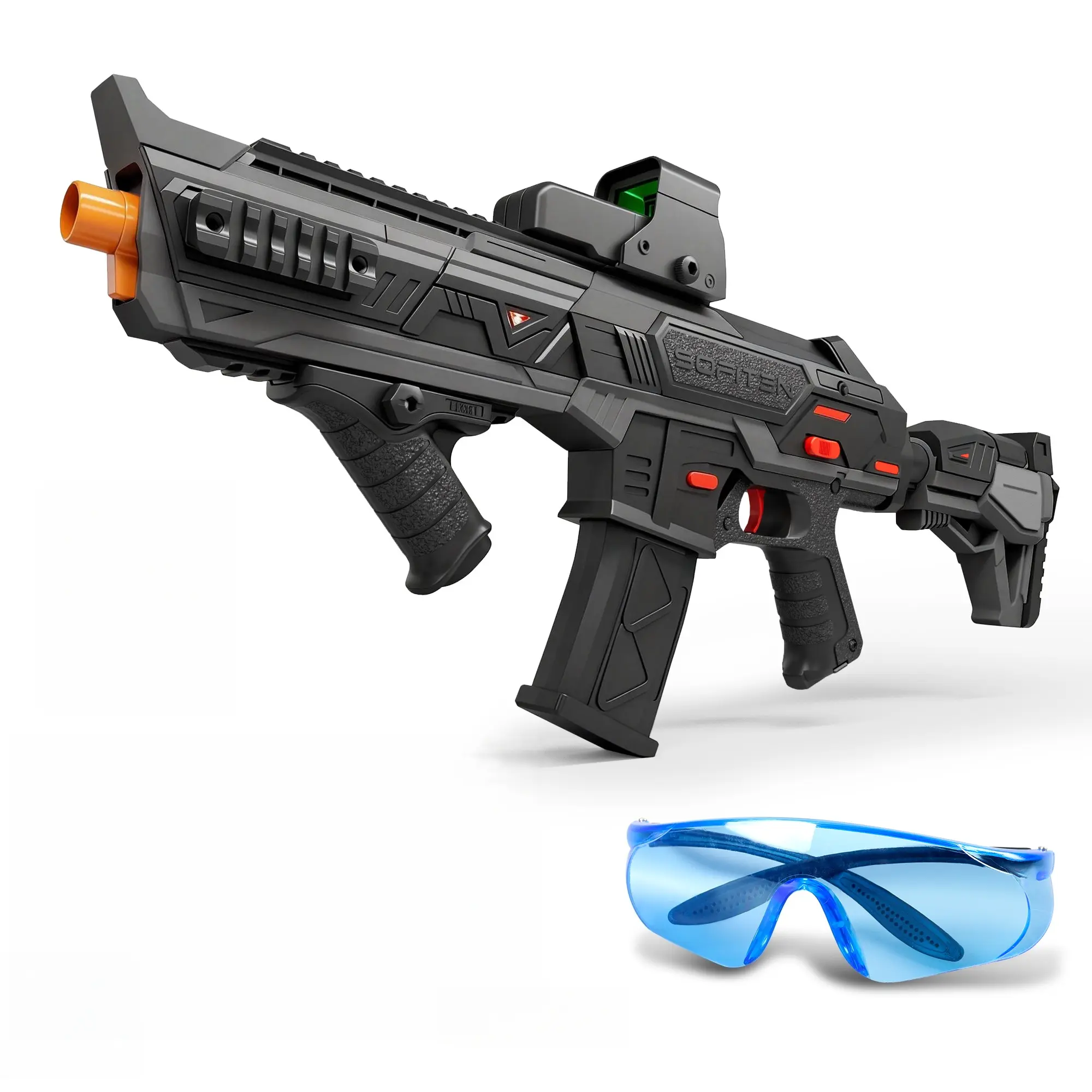 SOFITEN Rhino Gel Ball Blaster, Electric Auto-Feeding, Up to 200 FPS & 170 Ft, 2 modes Toy gun set with Goggles, For 14+ (Gel Balls Not Included) outdoor equipment water ball gun#dealsforyoudays