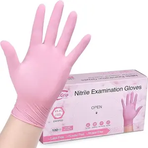 100pc Disposable Nitrile Check 3-mil Latex-Free Medical Cleaning Food Safety Gloves