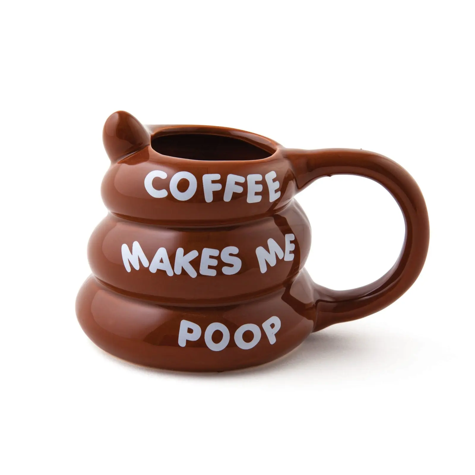BigMouth The Coffee Makes Me Poop Mug — Funny Coffee Mug for the Office, Novelty Cup with Sarcastic Bathroom Humor, Gag Gift for Coworkers, Dad and White Elephant Parties
