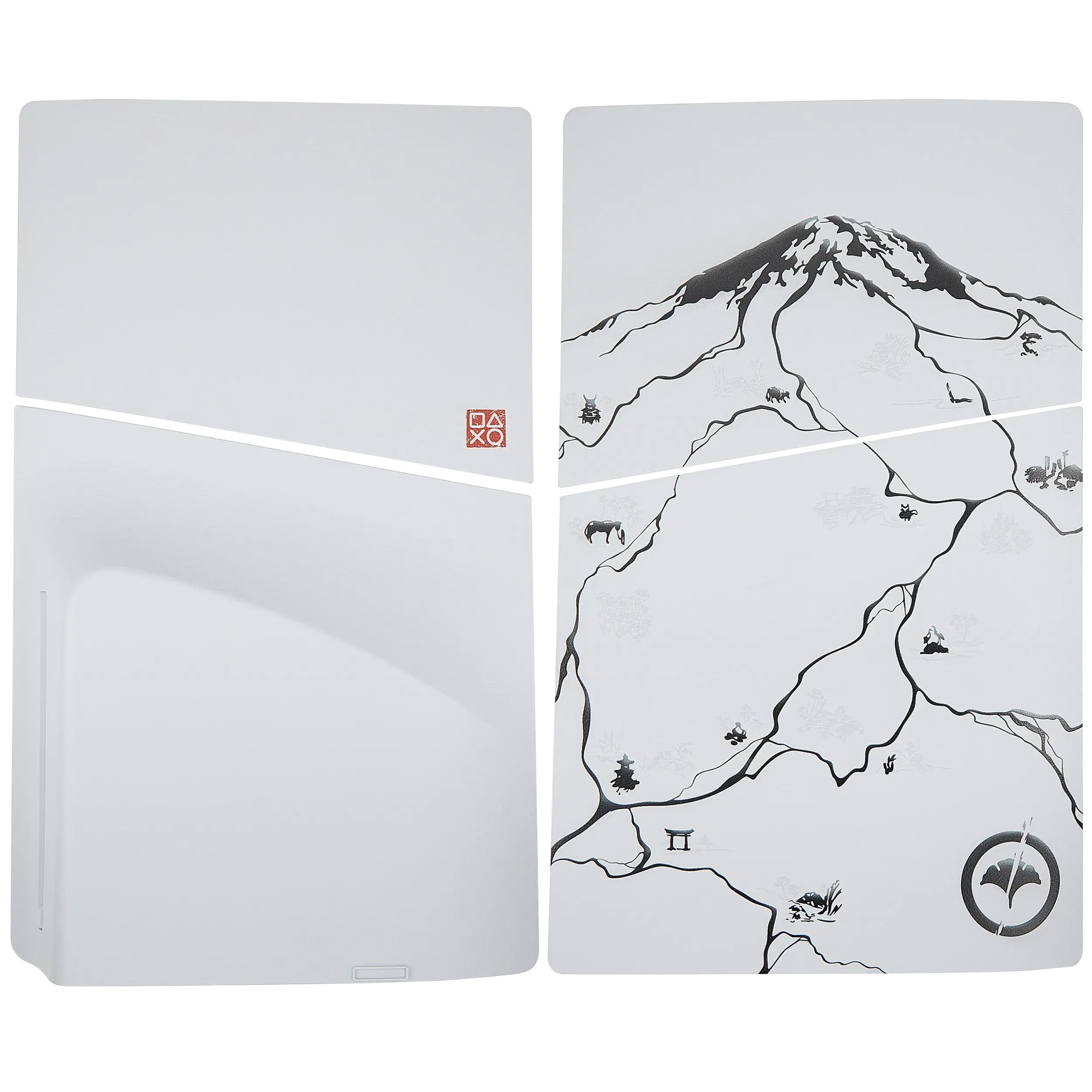 PS5 Slim Disc Edition Faceplate Cover - Top & Bottom, Ghost Of Yotei Gaming Console Protective Skin Accessory