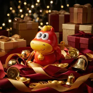 Wind Up Lucky Horse Toy, Cute Chinese New Year Clockwork Toy for Kids 3+