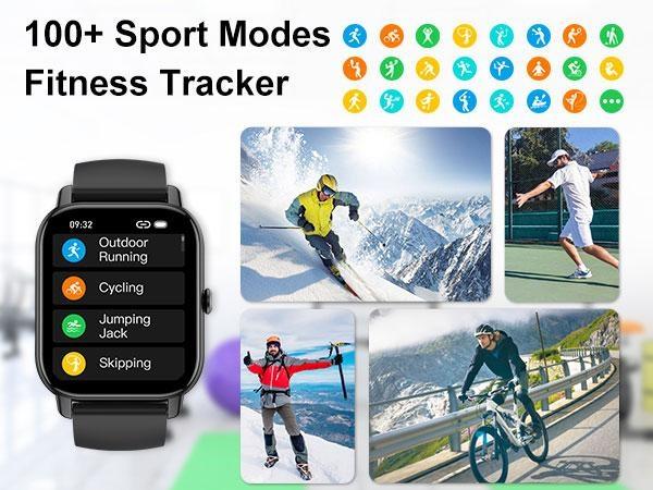 Ntaanoo 2026 Smart Watch for Men Women 1.69'' HD Touch Screen Fitness Tracker Bluetooth Call Message Alerts 110+ Sports Modes Heart Rate Sleep Monitor IP68 Waterproof Compatible with iPhone Android - Magnetic, Smartphone