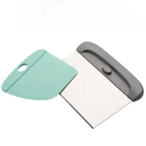 Stainless Steel Pastry Cutter Set with Plastic Scraper, Comfort Grip Non-Slip, Ideal for Baking Bread Dough Cream, Essential Kitchen Tool, Baking Tools