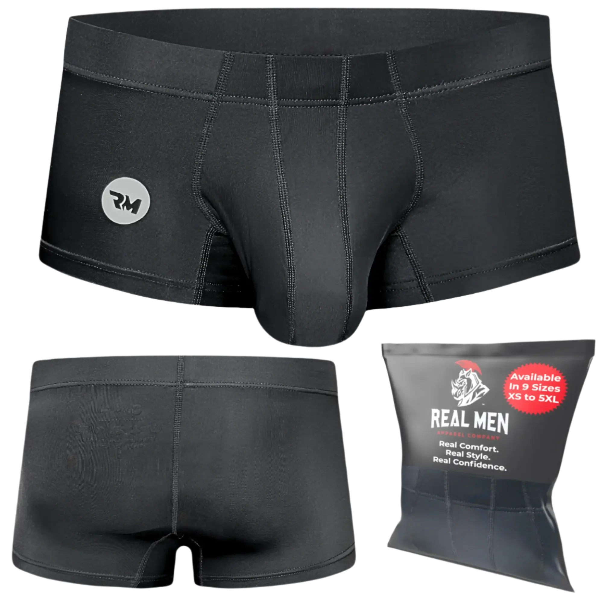 Nylon 3in Boxer Briefs No Fly 1pk Black