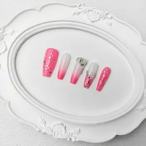 GGddsha Nails Handmade Pmma Acrylic Nails Press On Nails Luxury & Custom Fake Nails 3D Handmade Reusable UV Finished False Nails