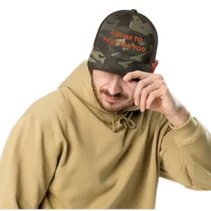 Prayed Up Merch Ask Me To Pray For You Camo, Christian, Trendy Faith Trucker Hat