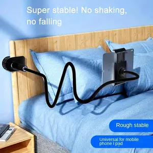 1pc Universal Adjustable Lazy Phone & Tablet Holder Stand - Mounts For Bed & Desktop With Gooseneck Clip, Perfect For Live Streaming, TV Watching, And Hands-Free Viewing - Secure And Convenient Phone Mounting Solution