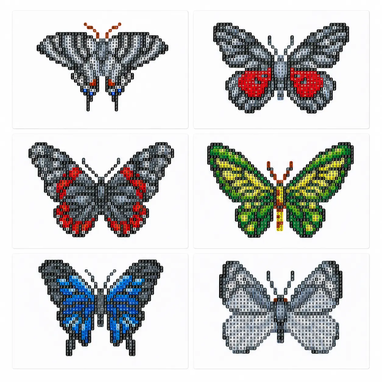 6-Pack 5D Full Drill Diamond Art Mosaic Making Kits, 6"x4" Sparkle Sets with Diamond Pattern, Round Gem-Like Accents, Adult DIY Craft Supplies for Home Decor (Toys & Hobbies, DIY Needlework)