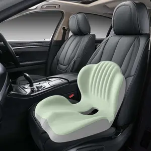 Memory Foam Car Seat Cushion, Breathable Backrest Pillow, Helps Relieve Waist Pain, Suitable for Cars, Trucks, Office and Dormitory
