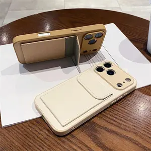 Card Slot Pocket Holder Wallet Case for iPhone 17 Air 16 E 15 14 12 13 Mini 11 Pro Max X XS XR 7 8 Plus Shockproof Leather Cover affordable anti-fall vintage