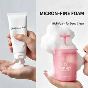 Facial Cleansing Foam Cup Bubble Maker, Facial Skin Care Kit, Includes Cleansing Foam Cup and Bubble Maker, Essential Beauty Tool