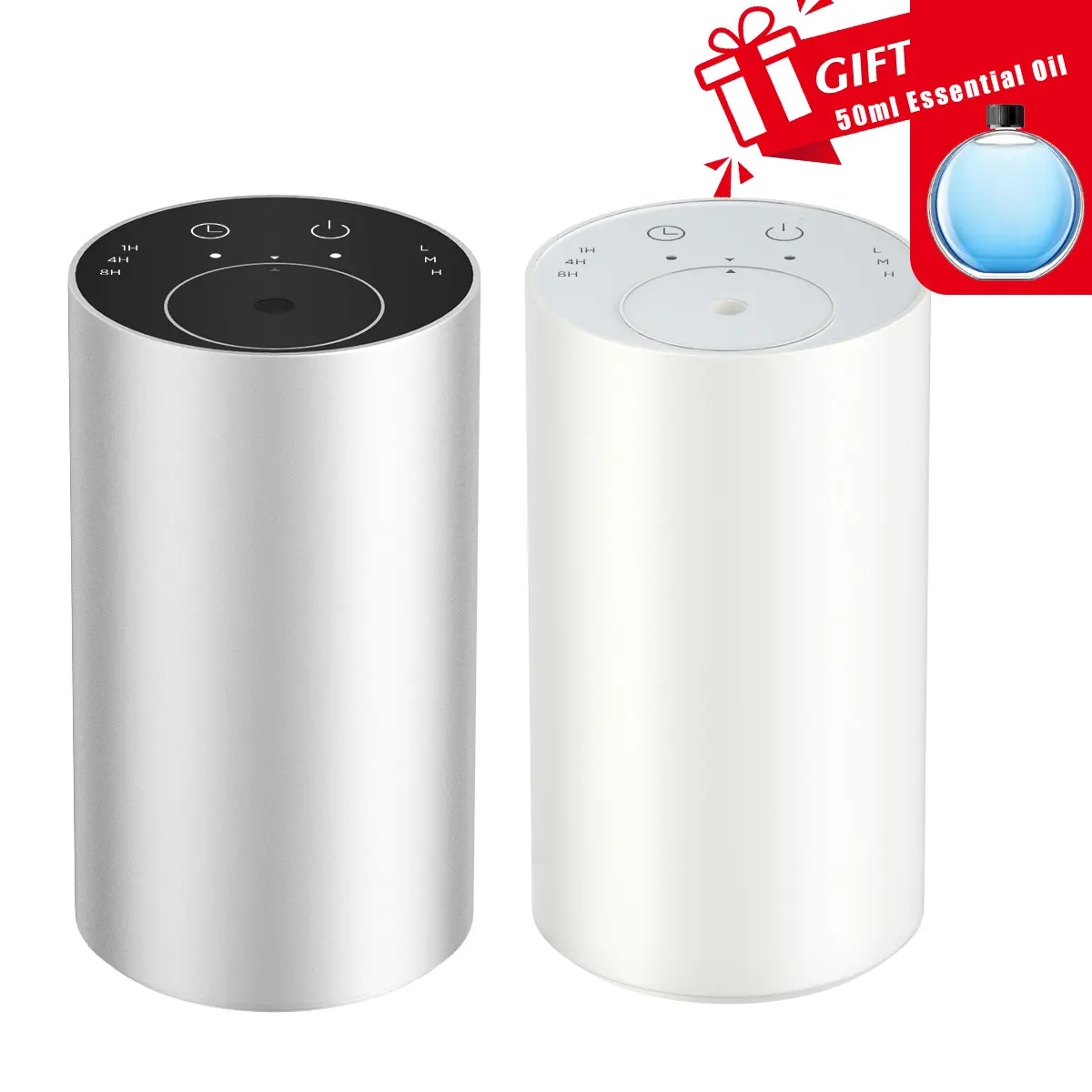 COZOME Waterless Diffuser for Essential Oil, USB Rechargeable Mini Scent Air Machine, Aromatherapy Atomizing Diffuser Humidifier with 1/4/8 Hours Continuous Modes