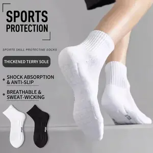 Unisex sports thickened cotton socks with towel-like thick soles for cushioningComfortable, breathable and soft mid-calf socks, suitable for work, training and hiking  spikes  women grippy  vacation Compression Calf Sleeves stiff