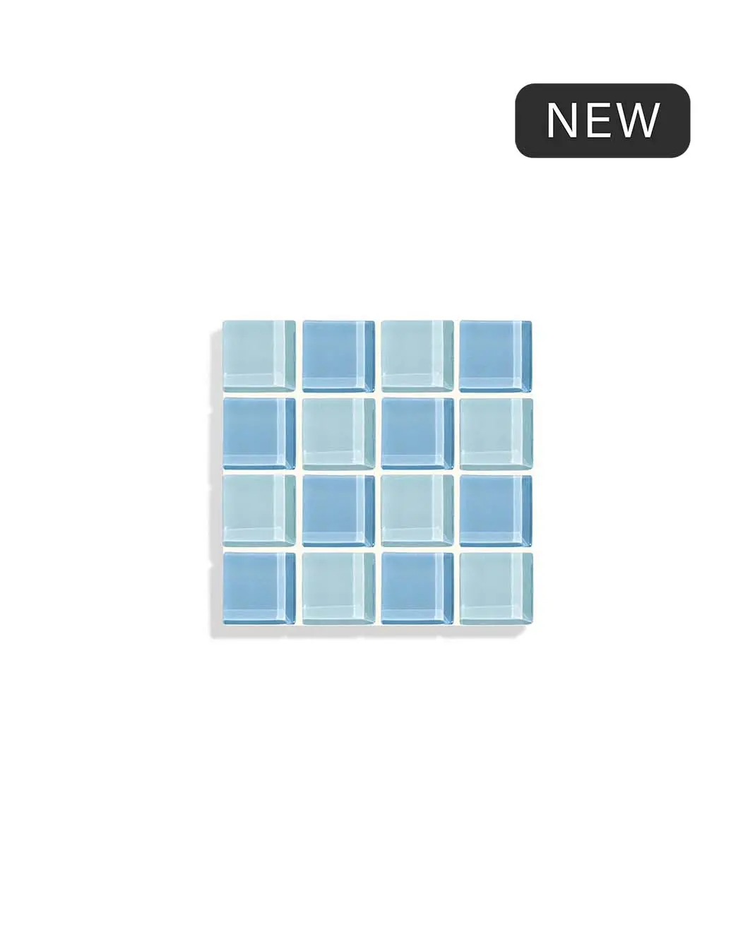 Glass Tile Coaster – Baby Blue | Handmade Drink Coaster