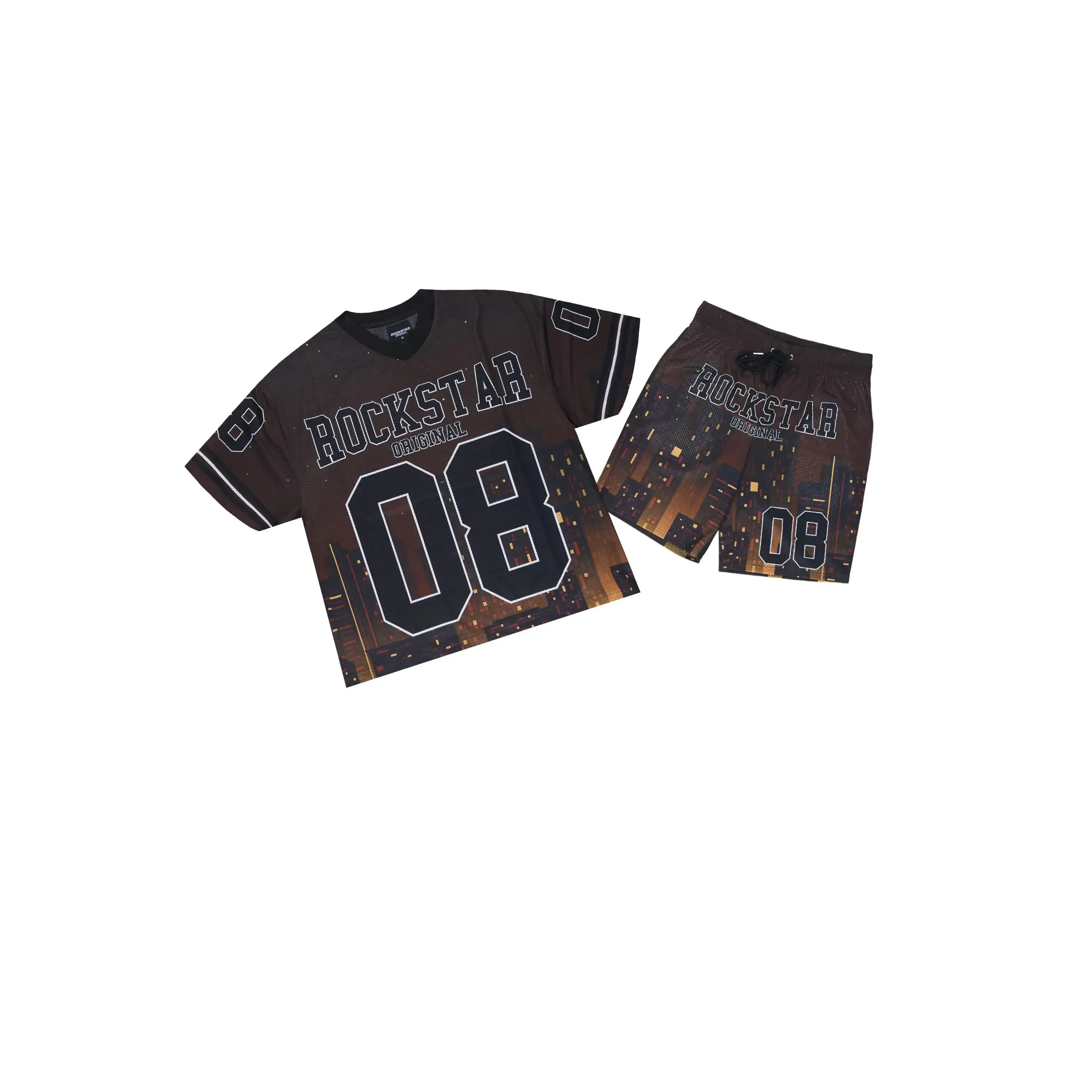 Andres Brown T-Shirt Short Set