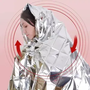 Emergency Insulated Blankets Set of Two, Outdoor First Aid Survival Blanket, Thickened Camping Emergency Frost Protection, Warmth and Cold Resistance