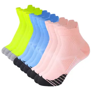 6 Pairs Ankle Compression Socks for Men & Women, Moisture-Wicking, Cushioned, Soft, Breathable, Arch Support, Athletic Support for Running, Walking, Sports & Daily Wear