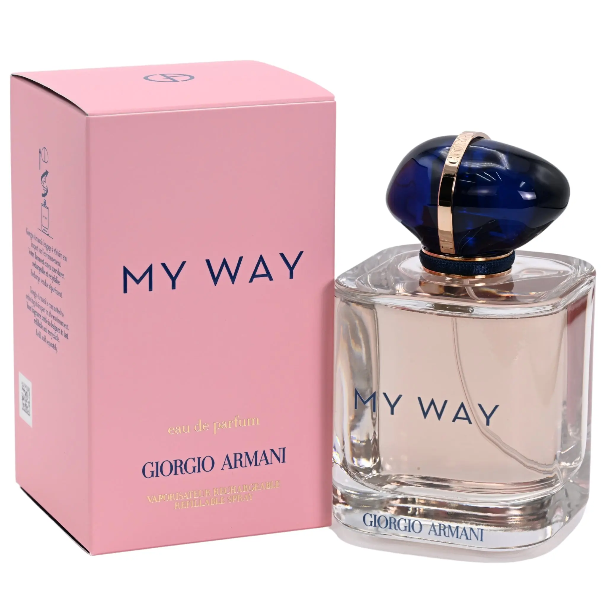 Giorgio Armani My Way Rechargeable EDP Fragranced Perfume for Women - Female Floral Sweet EDP Spray, Signature Feminine Energy Scent with Orange Blossom, Tuberose, Vanilla, Cedar, Bergamot Blend, 3.0 fl oz Beauty & Personal Care Fragrance