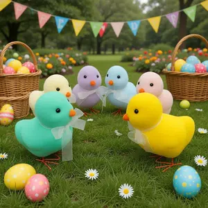 Easter Chick Decoration, Colorful Realistic Chicken Figurine, Cute Spring Table Centerpiece, Easter Party Supplies Resin Craft, Home Decor