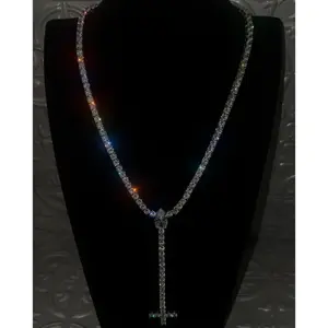Drop down- tear drop , cross tennis chain